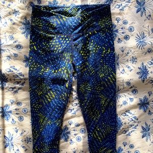 Blue Pattern Fabletics Workout Leggings